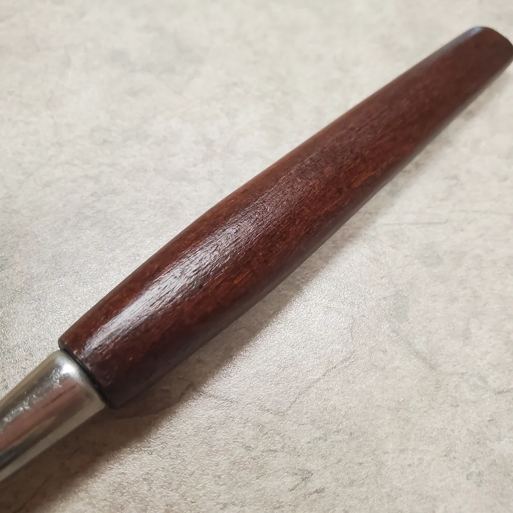 Vntg MCM Swedish Stainless Steel Cheese Slicer with Wooden Handle